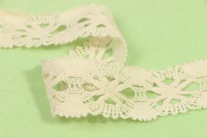 Wholesale 3.3cm Width Cotton Crochet Lace Trim Nonstretched With Floral Ornament from china suppliers