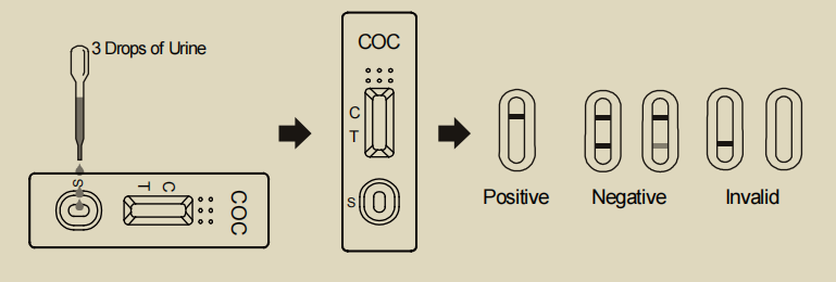 Coc/aine Metabolite COC drug abuse test kit Benzoylecgonine Detection CE / FDA drug of abuse healthcare