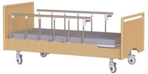 Wholesale Hospital Aluminum alloy guardrail wood material two function manual bed from china suppliers