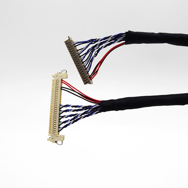 OEM Panel Shield Cable Connector 22 Black 30 Pin VGA Converter Board LVDS Wire Harness