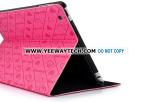 Lucky Bear Folio Stand Leather Case For iPad 2 - Magenta