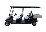 Dark Blue Electric Utility Golf Cart 4 Passenger With Aluminum Box For Luggage