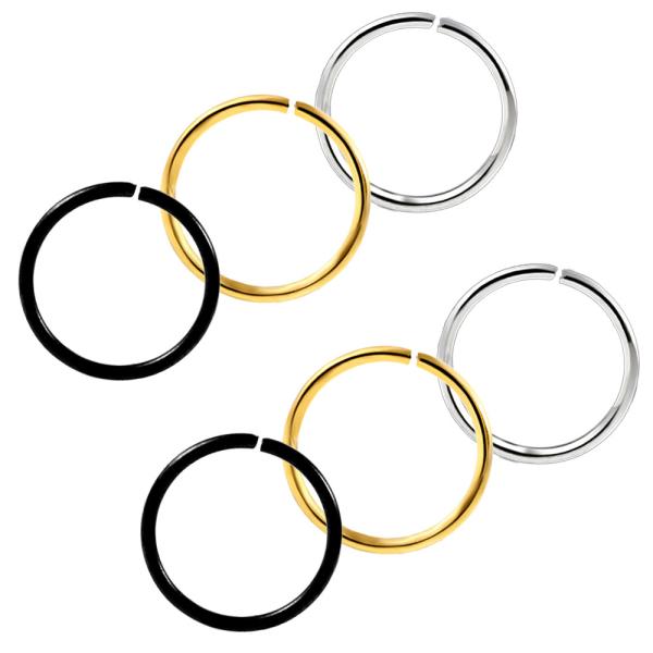 Fashion Steel Seamless Hinged Nose Hoop Ring Septum Clicker Ear Cartilage Tragus