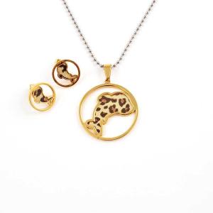 Wholesale South American Fashion Stainless Steel Earrings With Matched Pendant Necklace Set CQT60 from china suppliers