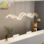 Integrated LED Restaurant Bar Led Silk Wave Decoration Fengshui Art Front Desk