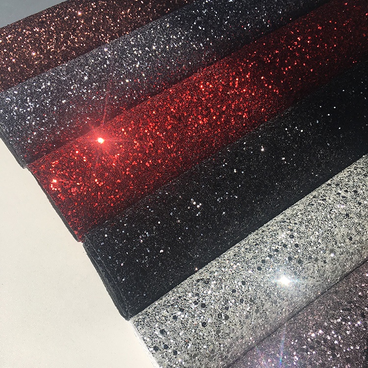 54/55" Width Glitter Wall Fabric , Professional Chunky Glitter Fabric Assorted Colors