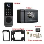 Waterproof Smart Door Lock Tuya TTlock Fingerprint Keyless IC Card Digital Door