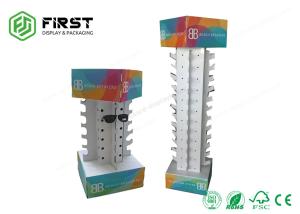 Wholesale Custom Made Folding POP Corrugated Carton Floor Hook Display Stand For Sunglasses from china suppliers