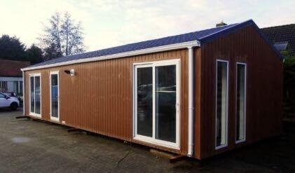 Modern Flat Roof Prefabricated House, Pre-Built Homes Fireproof Mobile Home 40