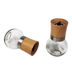 Wholesale 201g 124mm 6oz 170ml Wooden Glass Pepper Grinder from china suppliers