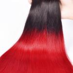Silk Soft Ombre Brazilian Hair Weave , Real Human Ombre Remy Hair Bundles