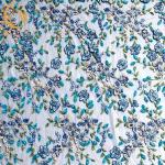 African Multi Colors 3D Flower Applique Fabric Beaded 13.72m Roll