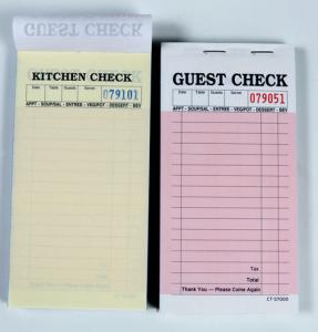 Wholesale Customized English Language Perforated 2-Part Hotel Guest Checks from china suppliers