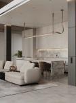 Shaped Curved Minimalist Hotel Lobby Furniture Linen Sectional Sofa