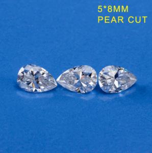 China Genuine 0.9 Ct VVS1 DEF White Pear Cut Moissanite Loose diamonds 5x 8mm on sale