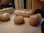 Hotel Outdoor Light Luxury Ellipse PE Rattan Sofa Set Patio Garden Waterproof