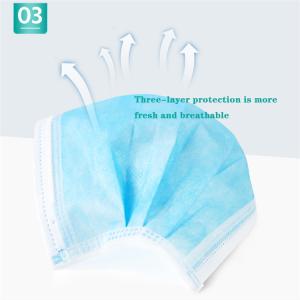 Wholesale Disposable 3 Ply Surgical Mouth Masks For Anti Flu Virus Dust Covid -19 from china suppliers
