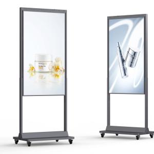 Wholesale High Brightness 43 Inch Double Side Floor Standing Window LCD Advertising Display from china suppliers