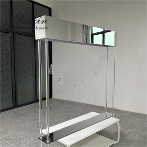 Wholesale Wedding Crystal Flower Stand Centerpiece With Mirror Flower Holder 150cm from china suppliers