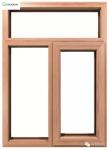 Wooden Grain Casement Aluminum Profile Windows With Great Feeling