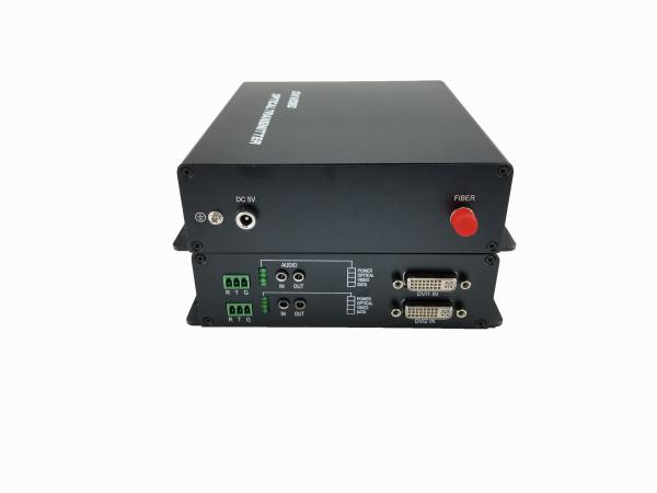 2channel 20km Audio Video DVI Fiber Optical Media Converter Over SFP Connector ,