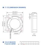 OEM 3000RPM Waterproof Cooling Fan 25x25x10mm Brushless Stable