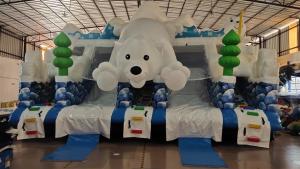 Wholesale Kids Inflatable Water Slide 0.55mm Pvc Tarpaulin 1000D Fireproof Innerial Baffle from china suppliers