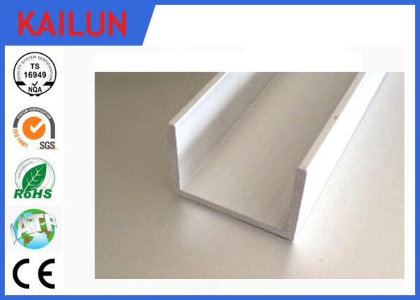 Aluminium U Channel Extrusion , Home Decoration / Window Guide Rail Structural