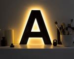 Snow 3D Titanium Gold Letters Sign for Business Letras Metalicas Schools