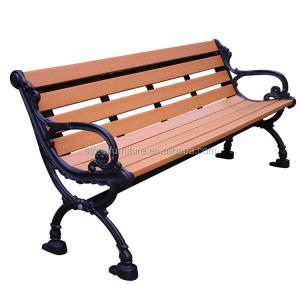 Wholesale 1.8M Park Outdoor Recycled Plastic Benches With Wood Slat Seat from china suppliers