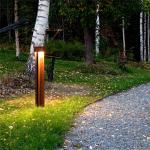 Rustic Red Corten Lighting Bollards IP65 IP66 Wear Resistance