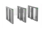 Pedestrian Crystal Glass Swing Barrier Brushless Motor 900mm Channel