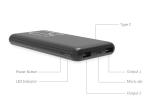 High Capacity Power Bank Portable Charger, 18W QC3.0 uSB C Powerbank Charger