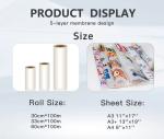 White Ink Printable DTF Transfer Film Roll Hot Peel High Stretchability for