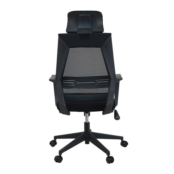 Ergo Smooth Lumbar Support Chair Black Red High Back Mesh Office Chair With