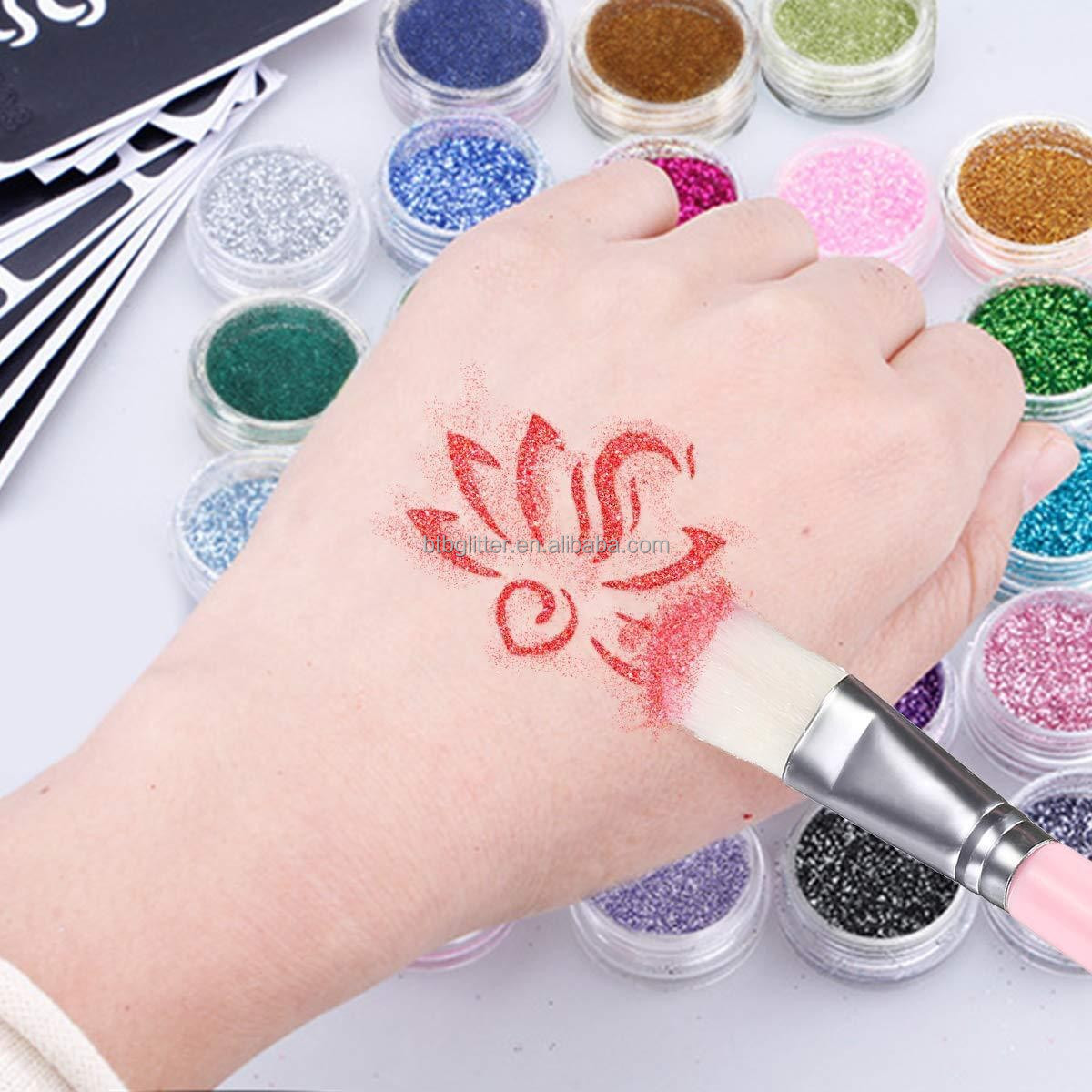 Eco-friendly Glitter Tattoo Set for Diwali Occasion Non-toxic and Hypoallergenic