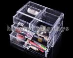 Clear Acrylic Display Cases / Large Acrylic Cosmetic Organizer Countertop