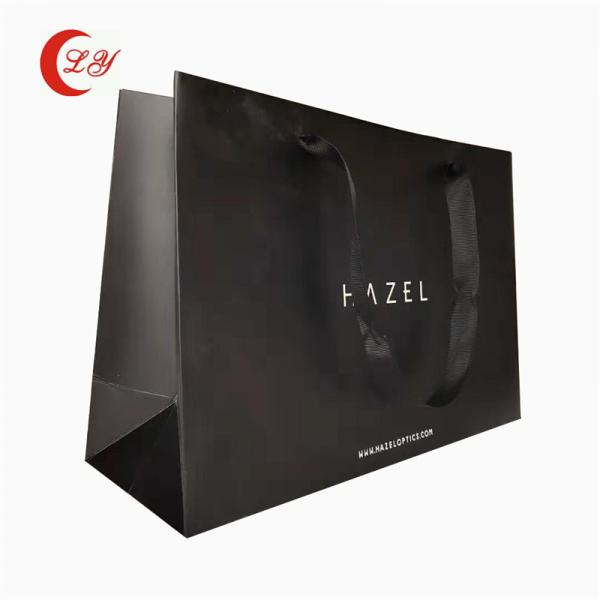 Eco-Friendly Black Gift Paper Bags with Your Own Logo Made in from Recycled