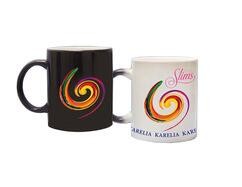 11OZ Glossy Finish Full heat changing mugs With C Shape Handle