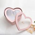 Custom Heart-Shaped Transparent Window Flower Box With Your Own Logo Personalize
