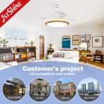 3 Retractable Blades 3 Light Color Changing Ceiling Fan For Living Bedroom