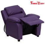 Comfortable Childrens Recliner Chair , Purple Vinyl Toddler Recliner Chair With