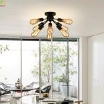 Iron Pendant Light Home Art Baking Paint Black LED Nordic Pendant Light