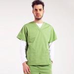 Double Pockets Disposable Medical Scrubs V Neck Fluid Retardant For Clinic