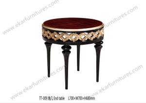 Wholesale Hand carved furniture moroccan end table small round coffee table TT-009 from china suppliers