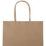 100gsm Square Bottom Greaseproof Brown Kraft Paper Grocery Bags Bulk For Food