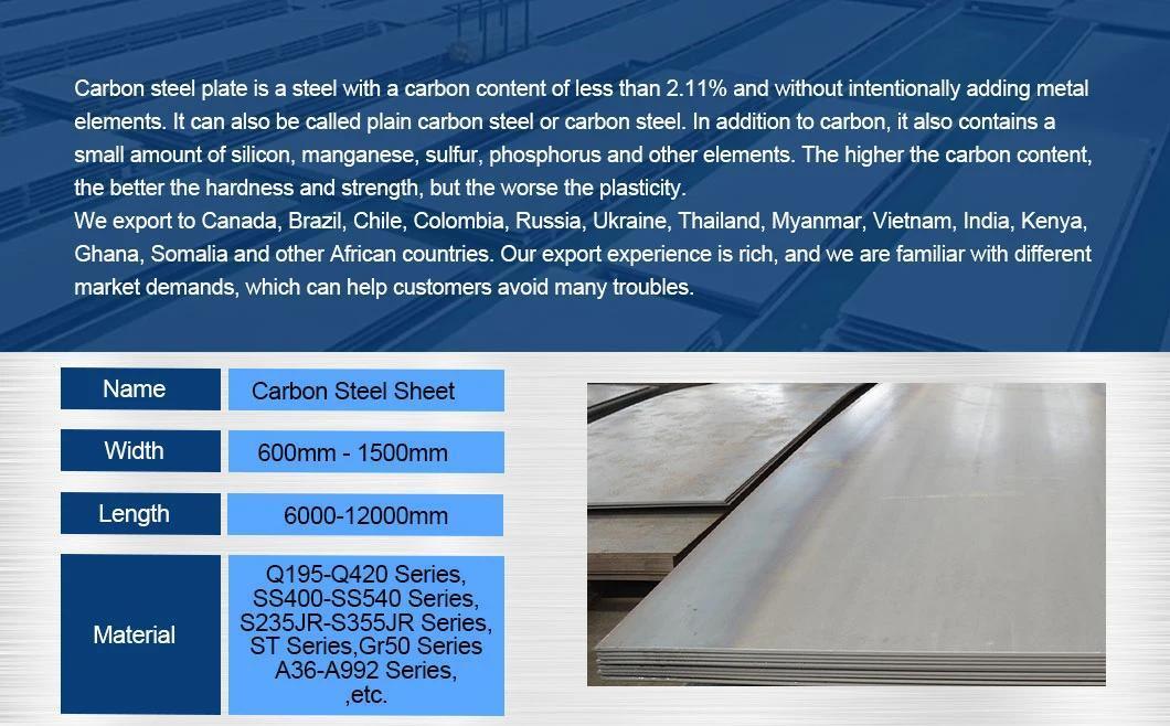 AISI1095 Carbon Steel Plate Q345b Q690d Carbon Steel Sheet Plate S400 Carbon Steel Plate