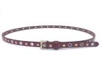 Modern Studded Ladies Skinny Leather Belts Punk 0.55'' Width Zinc Alloy Buckle