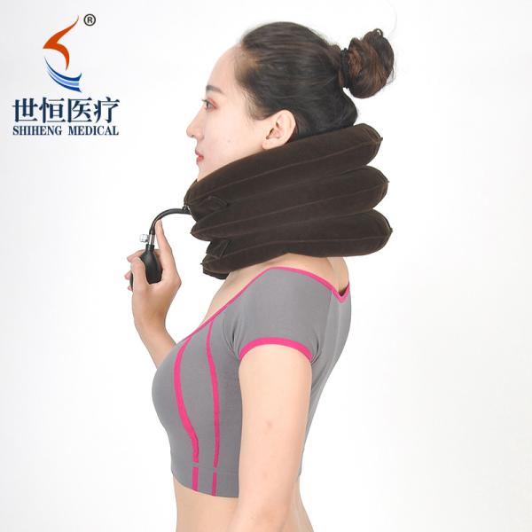 Support sleep well relieve pain inflatable brace three tubes cervical neck