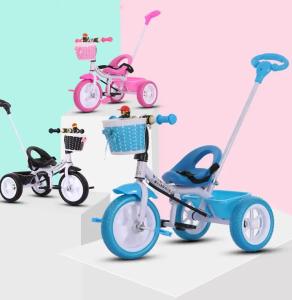 Wholesale 2023 Fashion Baby 3 Wheels Ride on Bicycle Bike Car for 2-6 Years Kids Plastic Material from china suppliers
